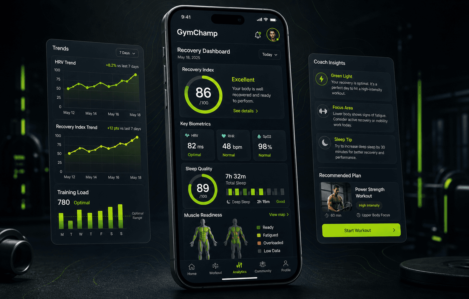GymChamp product interface